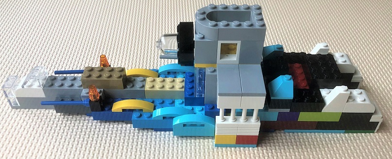 how to make a lego battleship turret